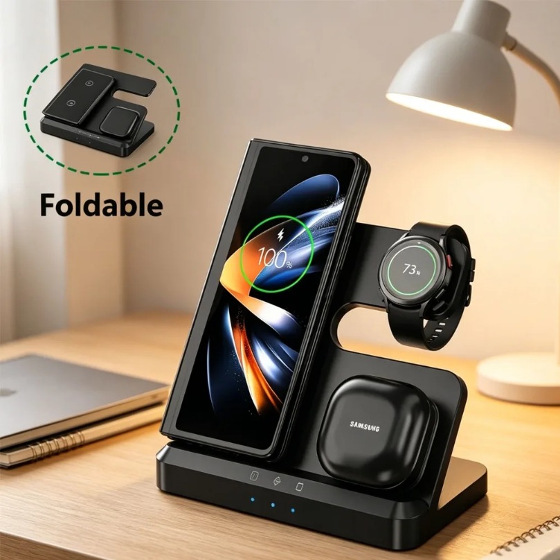 Wireless Charger Watch - 삼성 S26 S25 S24 Z 폴드/플립