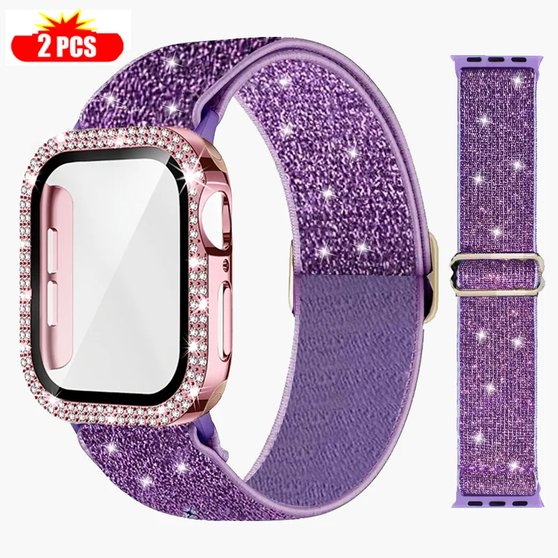 Smartwatch Watch Accessories For Women - Apple Watch 용 밴드 + 케이스
