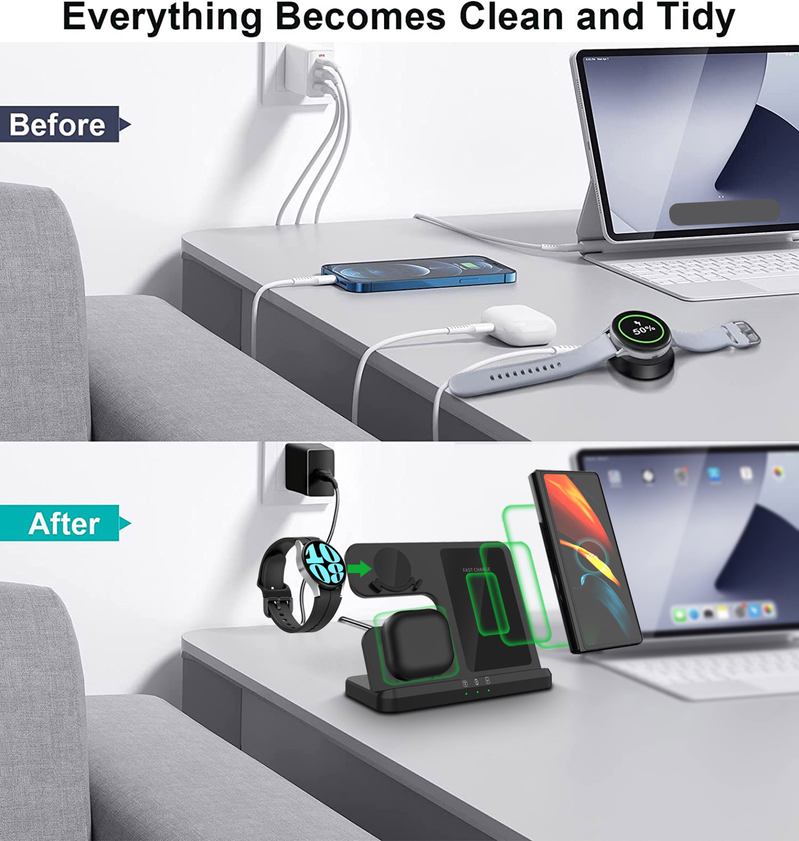삼성 갤럭시 S24 S23 S22 버즈 2/3 프로 갤 - Wireless Charger Watch 리뷰 및 가격