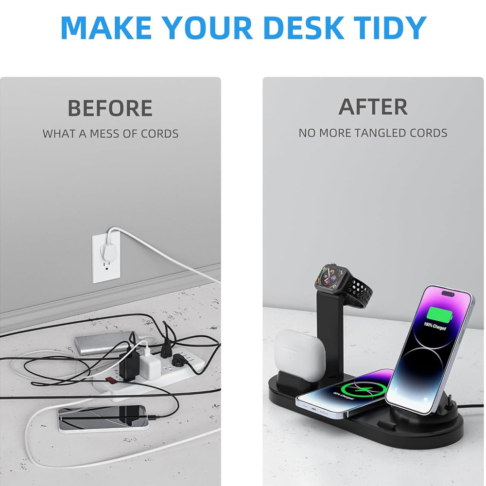 30W 7 in 1 무선 충전 스탠드 패드 (아이폰 1 - Wireless Charger Watch 리뷰 및 가격