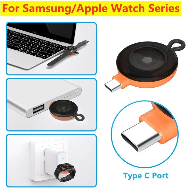 미니 타입 C 스마트 워치 무선 충전기 휴대용 키체인  - Smartwatch Watch Accessories 리뷰 및 가격
