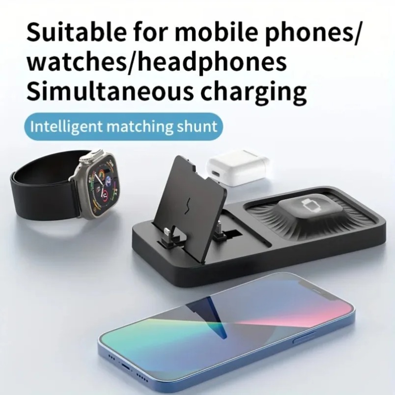 3 in 1 무선 충전 스탠드 다중 안전 보호 15W  - Wireless Charger Watch 리뷰 및 가격
