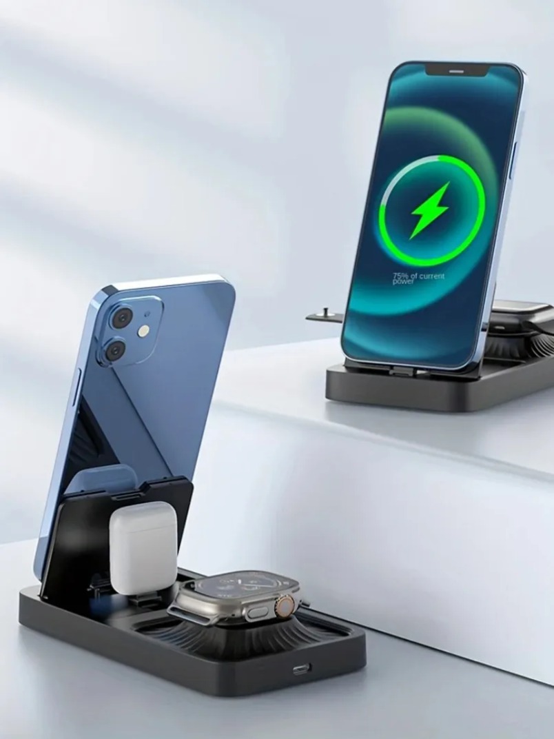 3 in 1 무선 충전 스탠드 다중 안전 보호 15W  - Wireless Charger Watch 리뷰 및 가격