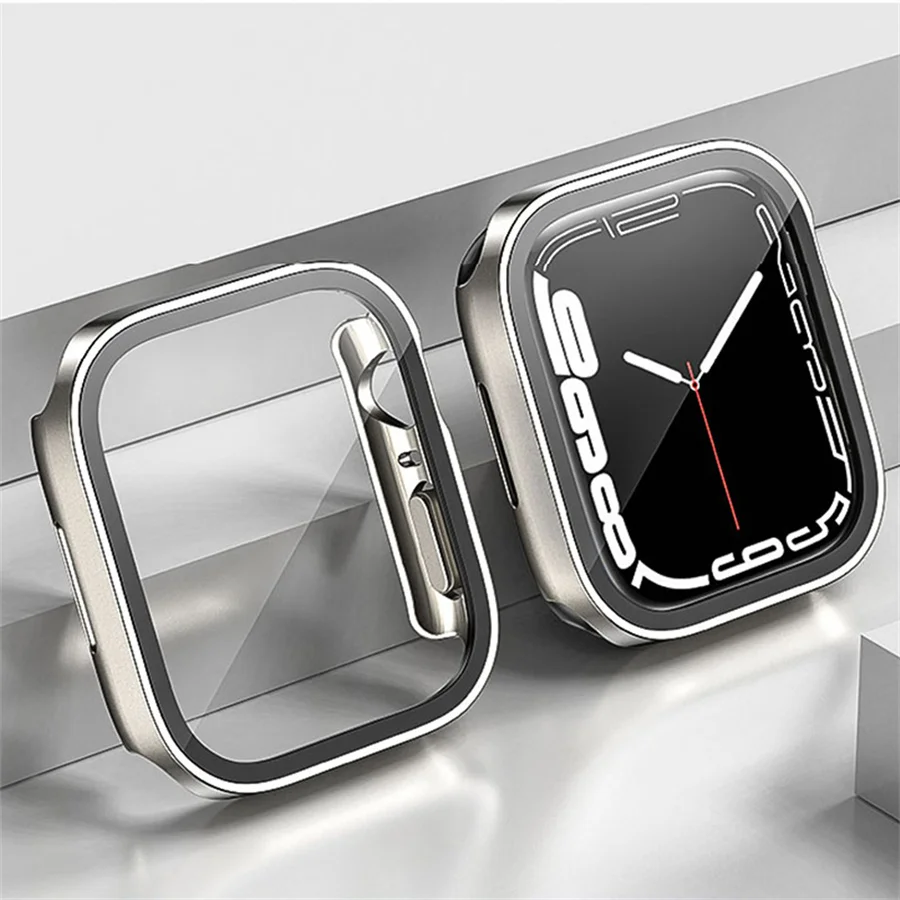 애플 워치 시리즈용 유리 및 커버 케이스, 스트레이트  - Smartwatch Watch Accessories For Women 리뷰 및 가격