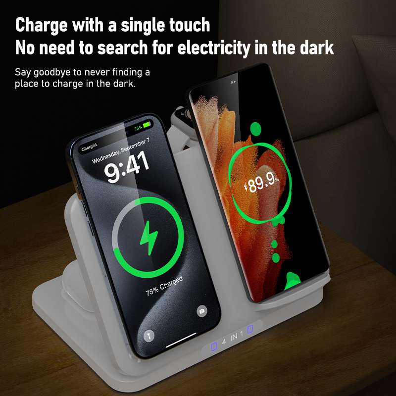 4 in 1 듀얼 폰 무선 충전 스탠드 마그네틱 고속  - Wireless Charger Watch 리뷰 및 가격