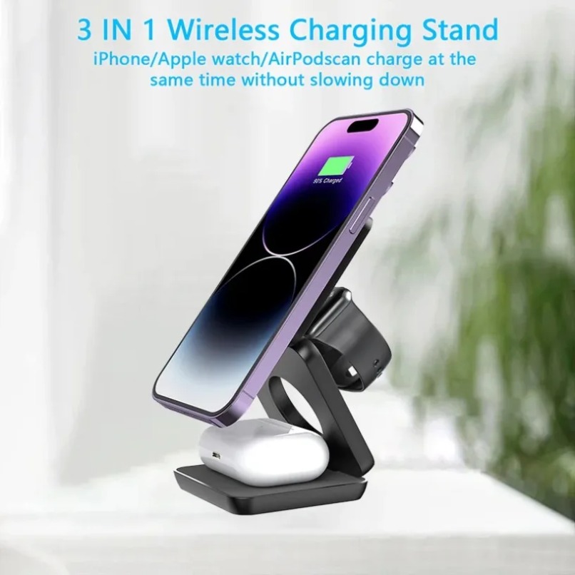 3 in 1 접이식 마그네틱 무선 충전 스탠드 (Mag - Watch Charger Cable 리뷰 및 가격