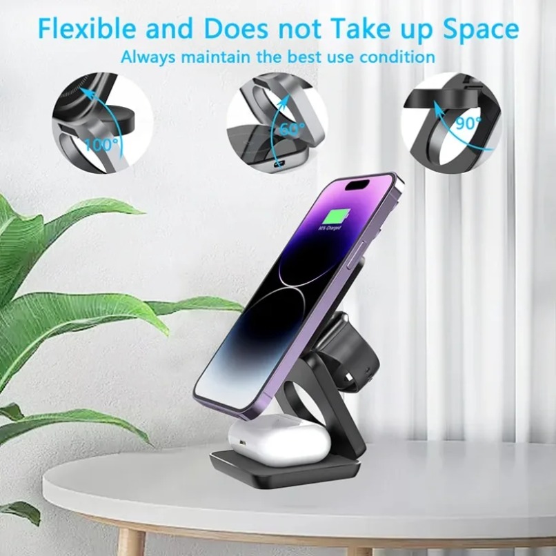 3 in 1 접이식 마그네틱 무선 충전 스탠드 (Mag - Watch Charger Cable 리뷰 및 가격
