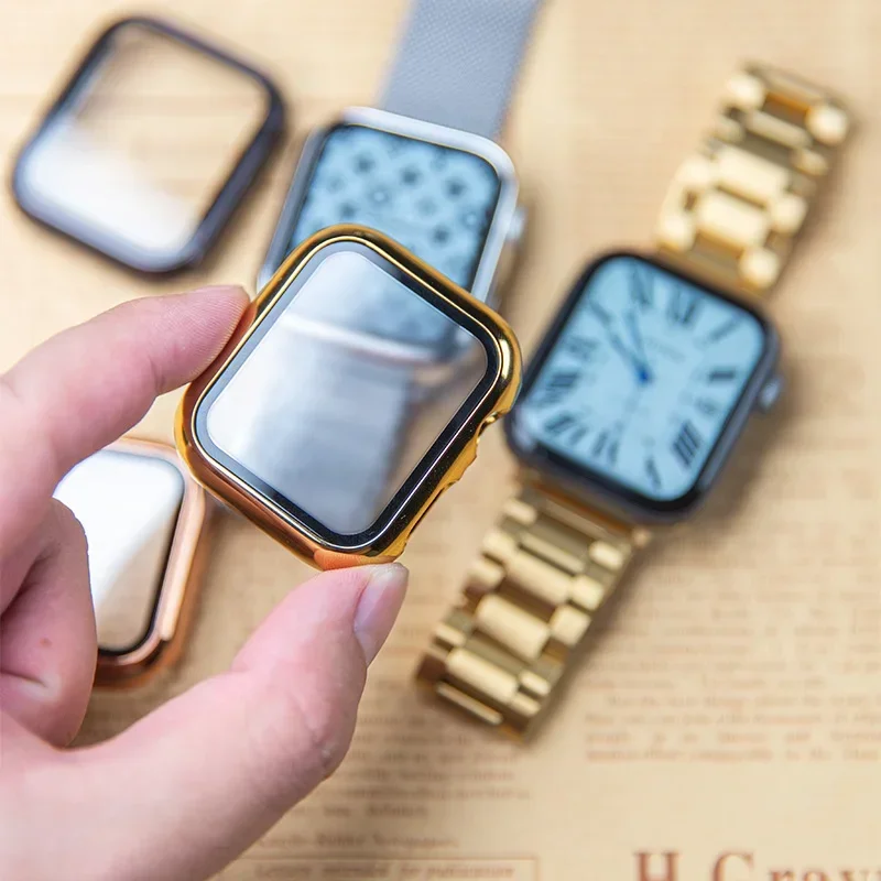 유리 + 케이스 Apple Watch 밴드 44mm 4 - Smartwatch Watch Accessories For Women 리뷰 및 가격