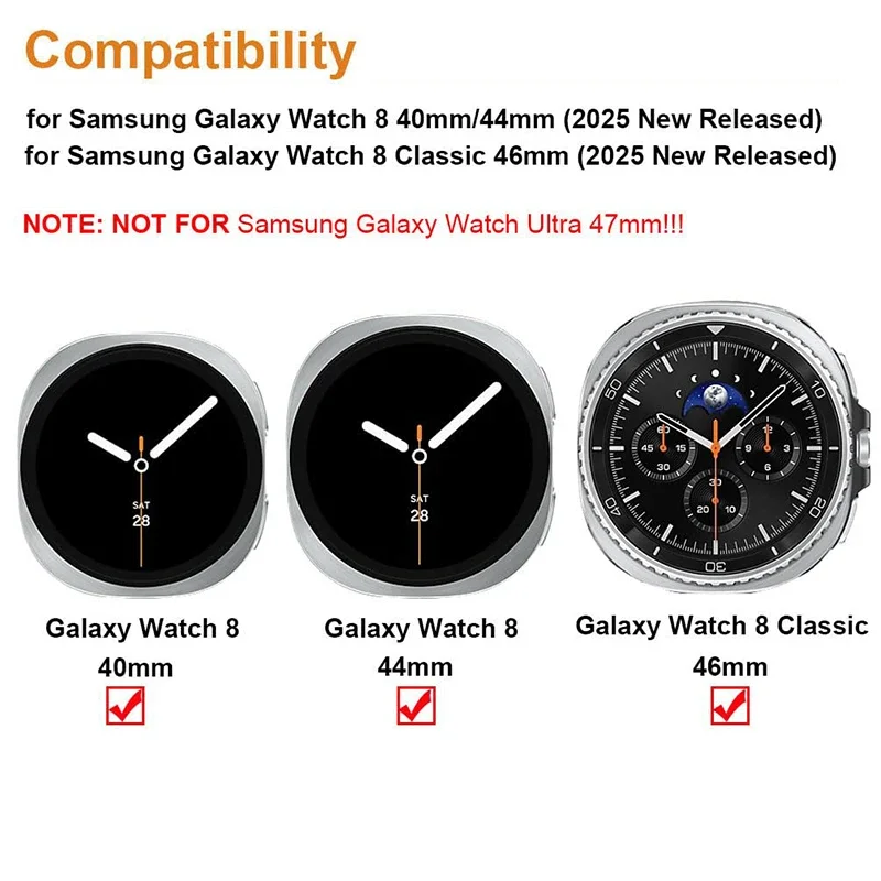 삼성 시계 8/8 클래식 44mm 40mm 금속 스테인 - Smartwatch Straps & Accessories 리뷰 및 가격
